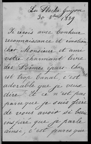 Ms 1429 - Lar-Ray (tome VII). Correspondance du poète Edouard Grenier (1819-1901)