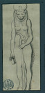 Statue ou bas-relief égyptien , [S.l.] : [s.n.], [1700-1800]