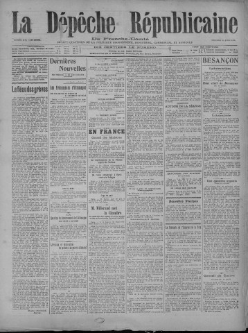 14/04/1920 - La Dépêche républicaine de Franche-Comté [Texte imprimé]