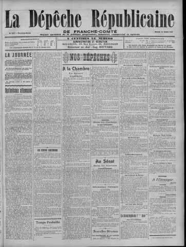 19/03/1907 - La Dépêche républicaine de Franche-Comté [Texte imprimé]