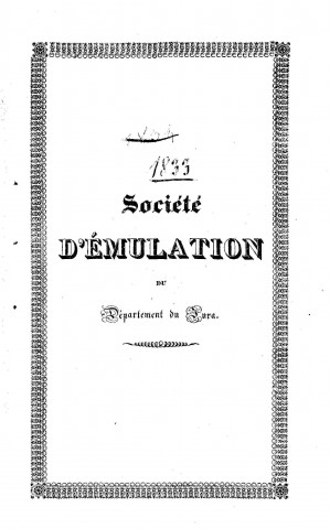 01/01/1833 - Société d'émulation du département du Jura [Texte imprimé]
