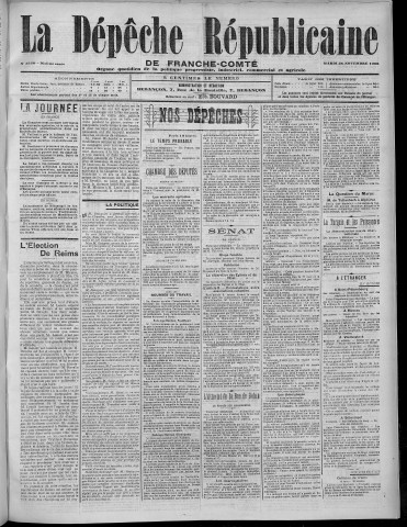 28/11/1905 - La Dépêche républicaine de Franche-Comté [Texte imprimé]