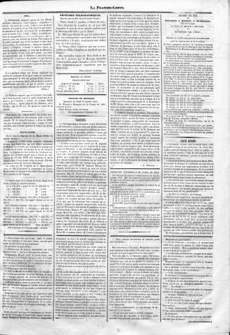 17/01/1859 - La Franche-Comté : organe politique des départements de l'Est