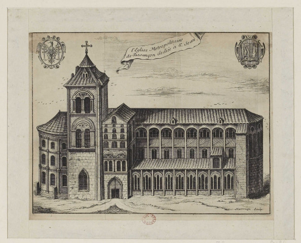 Eglise metropolitaine de Besançon dédiée à St. Jean [image fixe] / Harrewijn sculp: , 1660-1740