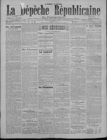 17/03/1922 - La Dépêche républicaine de Franche-Comté [Texte imprimé]