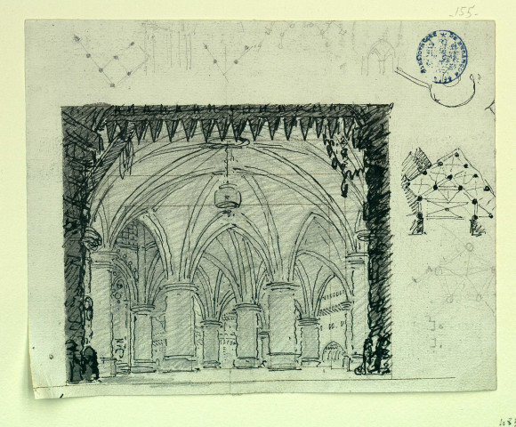Crypte. Projet de décor de théâtre / Pierre-Adrien Pâris , [S.l.] : [P.-A. Pâris], [1700-1800]