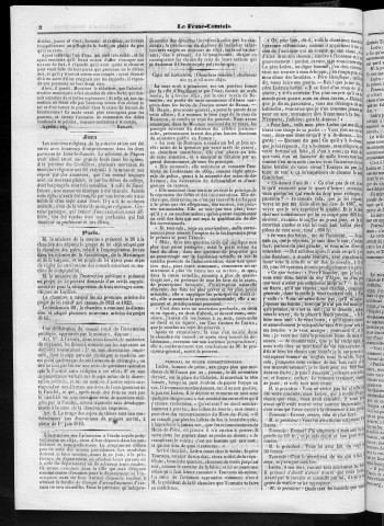 31/03/1842 - Le Franc-comtois - Journal de Besançon et des trois départements