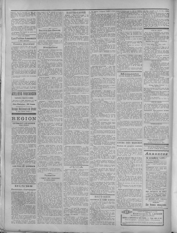 01/02/1919 - La Dépêche républicaine de Franche-Comté [Texte imprimé]
