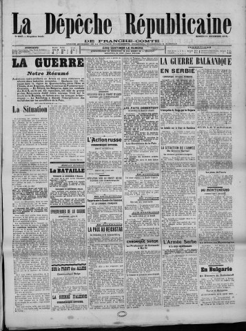 11/12/1915 - La Dépêche républicaine de Franche-Comté [Texte imprimé]