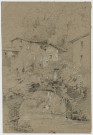 Paysage avec maisons et ponts [Image fixe] / Augustin Enfantin (attribué à) , [S.l.] : [s.n.], [années 1820-1827 ?]