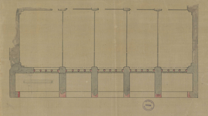 École de garçons, création dans l'ancien couvent des Petits Carmes : dossiers de marché, soumission (1864-1866) ; travaux : délibérations du conseil municipal, correspondance (1906-1927).