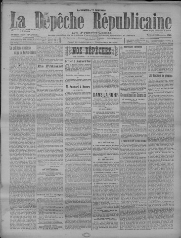 02/11/1923 - La Dépêche républicaine de Franche-Comté [Texte imprimé]