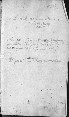 Registre des délibérations municipales 1er janvier 1655 - 31 octobre 1656
