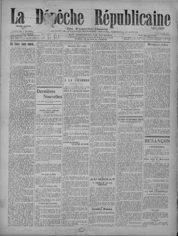 12/06/1920 - La Dépêche républicaine de Franche-Comté [Texte imprimé]