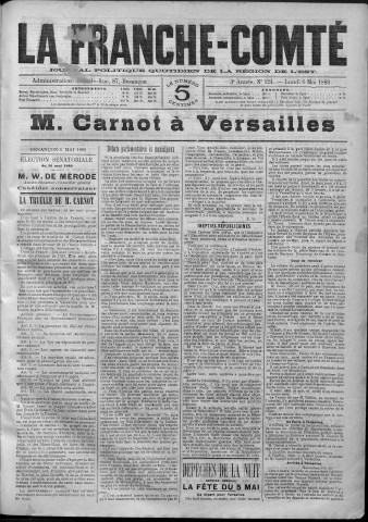 06/05/1889 - La Franche-Comté : journal politique de la région de l'Est