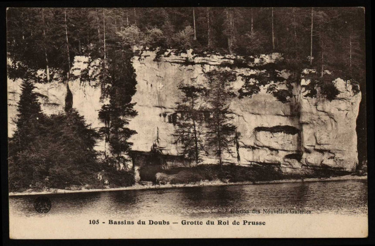 Bassins du Doubs - Grotte du Roi de Prusse. [image fixe] , Besançon ; Dijon : Edition des Nouvelles Galeries : Bauer-Marchet et Cie Dijon (dans un cercle), 1904/1918