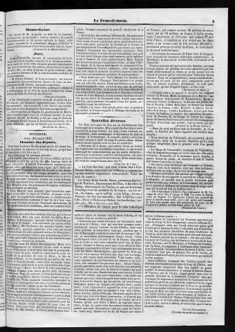 28/01/1843 - Le Franc-comtois - Journal de Besançon et des trois départements