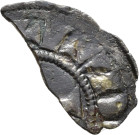 874.1.93.4 - pièce de monnaie (fragment, 1) ; denier tournois