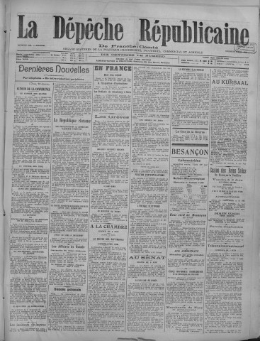 06/06/1919 - La Dépêche républicaine de Franche-Comté [Texte imprimé]