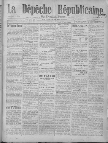 30/01/1919 - La Dépêche républicaine de Franche-Comté [Texte imprimé]