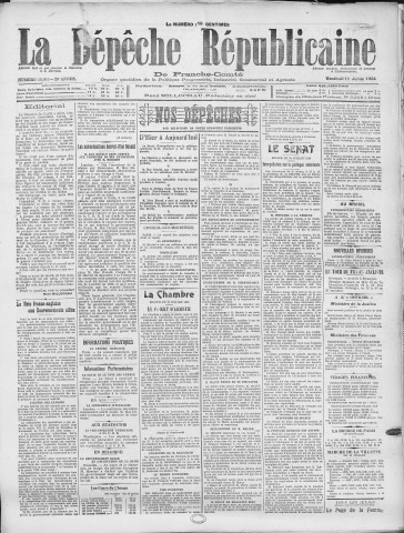 11/07/1924 - La Dépêche républicaine de Franche-Comté [Texte imprimé]