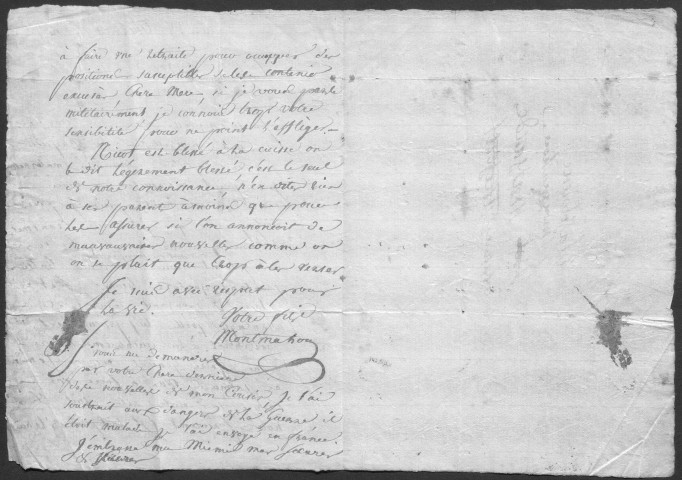Ms Z 370 - Papiers concernant un soldat bisontin, François Martin de Montmahout.