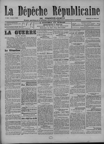 28/03/1915 - La Dépêche républicaine de Franche-Comté [Texte imprimé]
