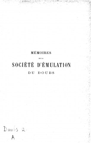 01/01/1897 - Mémoires de la Société d'émulation du Doubs [Texte imprimé]