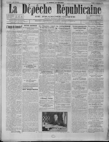 14/09/1931 - La Dépêche républicaine de Franche-Comté [Texte imprimé]