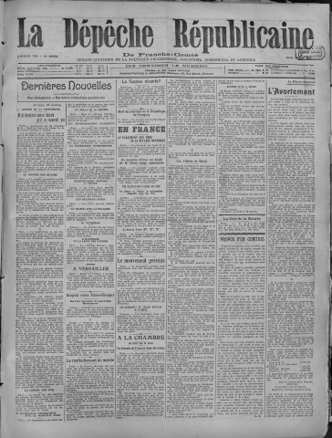 12/06/1919 - La Dépêche républicaine de Franche-Comté [Texte imprimé]