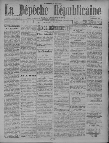 06/07/1922 - La Dépêche républicaine de Franche-Comté [Texte imprimé]