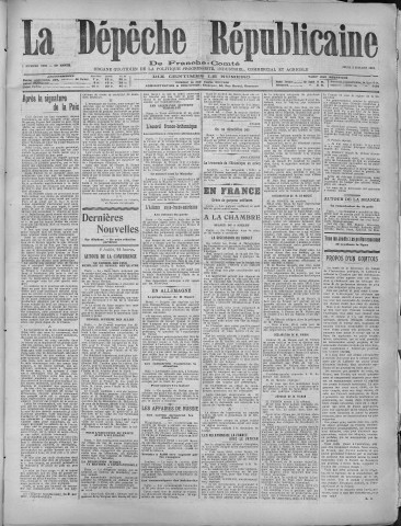 03/07/1919 - La Dépêche républicaine de Franche-Comté [Texte imprimé]