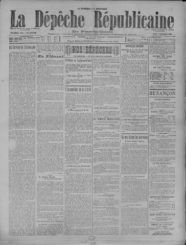 07/09/1922 - La Dépêche républicaine de Franche-Comté [Texte imprimé]