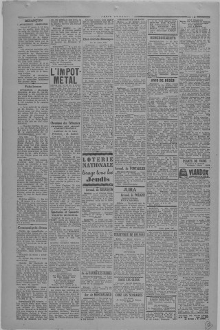 22/03/1944 - Le petit comtois [Texte imprimé] : journal républicain démocratique quotidien