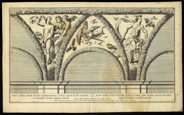 Vénus avec Junon et Cérès / Vénus sur son char [image fixe] / Raphael Sanctius Urbinas inventor. Nicolaus Dirigny Gall. delin et inc , 1693