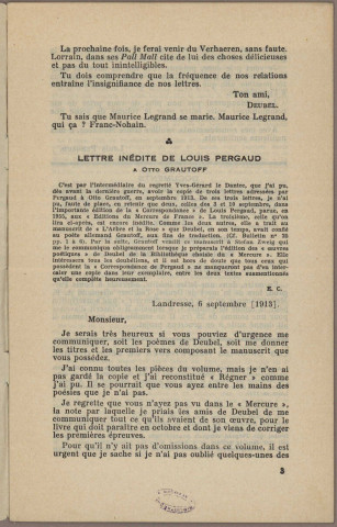 09/1959 - Bulletin / Société des amis de Léon Deubel