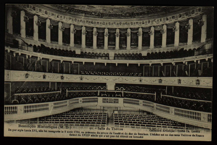 Salle du Théâtre [image fixe] , Besançon : Cliché Ch. Leroux, 1910/1912