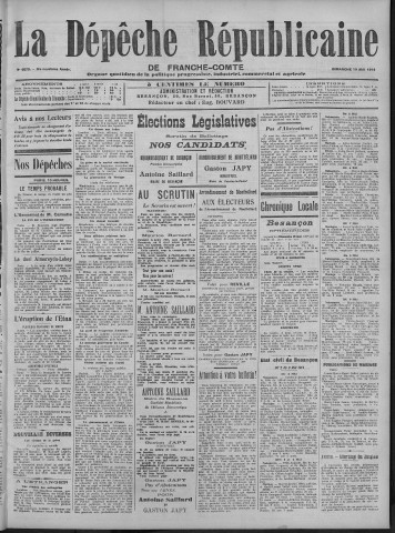 10/05/1914 - La Dépêche républicaine de Franche-Comté [Texte imprimé]