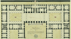 Plan du rez-de-chaussée d'une partie du palais du gouvernement à Gênes / Pierre-Adrien Pâris , [S.l.] : [P.-A. Pâris], [1700-1800]