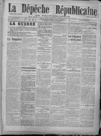 26/05/1917 - La Dépêche républicaine de Franche-Comté [Texte imprimé]
