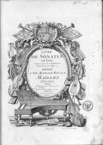 Livre de sonates en trio composé par le Sr. d'Andrieu... Première oeuvre