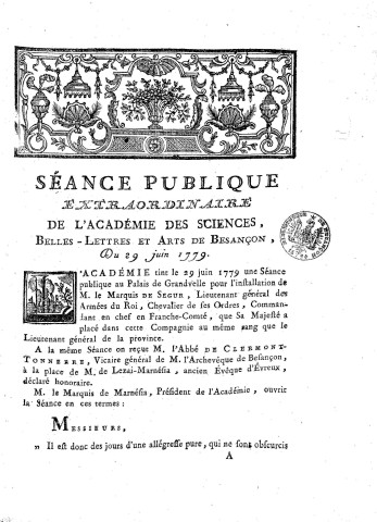 1779 - Séance publique