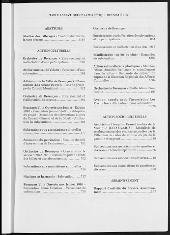 Registre des délibérations du conseil municipal. : Année 1996.