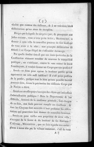 Adresse présentée à M. M. les officiers municipaux de Besançon par des citoyens de cette ville, le 16 décembre 1790