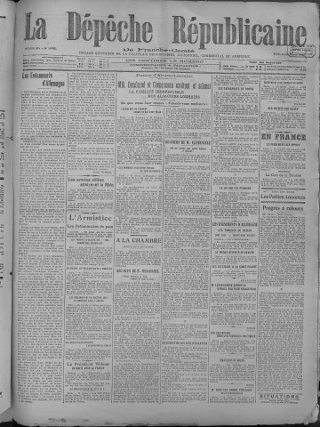 12/12/1918 - La Dépêche républicaine de Franche-Comté [Texte imprimé]