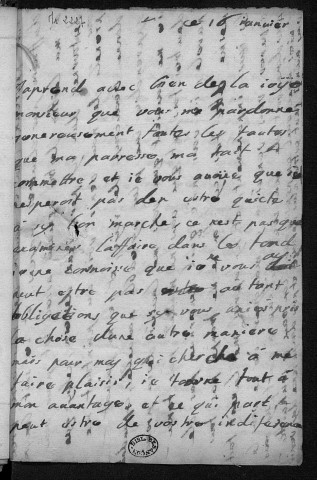 Ms 2227 - Lettres adressées à Jean-Baptiste Boisot
