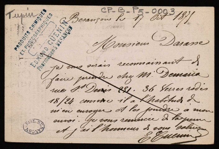 [Carte postale précurseur sans illustration] [image fixe] , Circa 1873