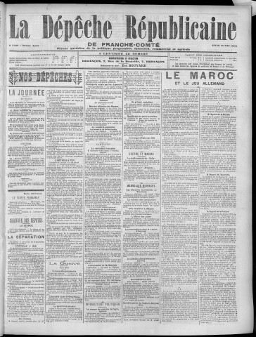 18/05/1905 - La Dépêche républicaine de Franche-Comté [Texte imprimé]