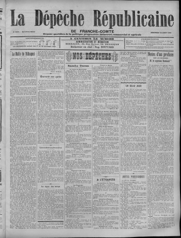 19/08/1910 - La Dépêche républicaine de Franche-Comté [Texte imprimé]