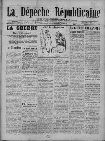20/01/1916 - La Dépêche républicaine de Franche-Comté [Texte imprimé]